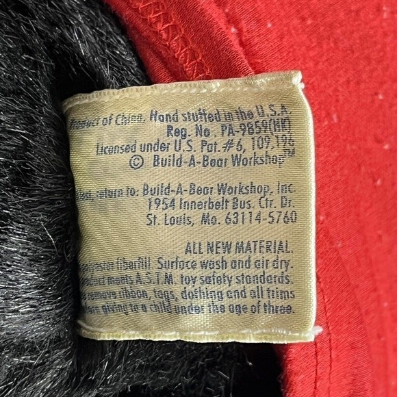 BUILD A Bear Workshop Black Bear 16" Plush Animal Shorts Pants Skate T-Shirt - Picture 14 of 15